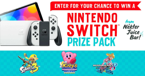 Nekter Juice Bar Nintendo Switch Summer Event Sweepstakes